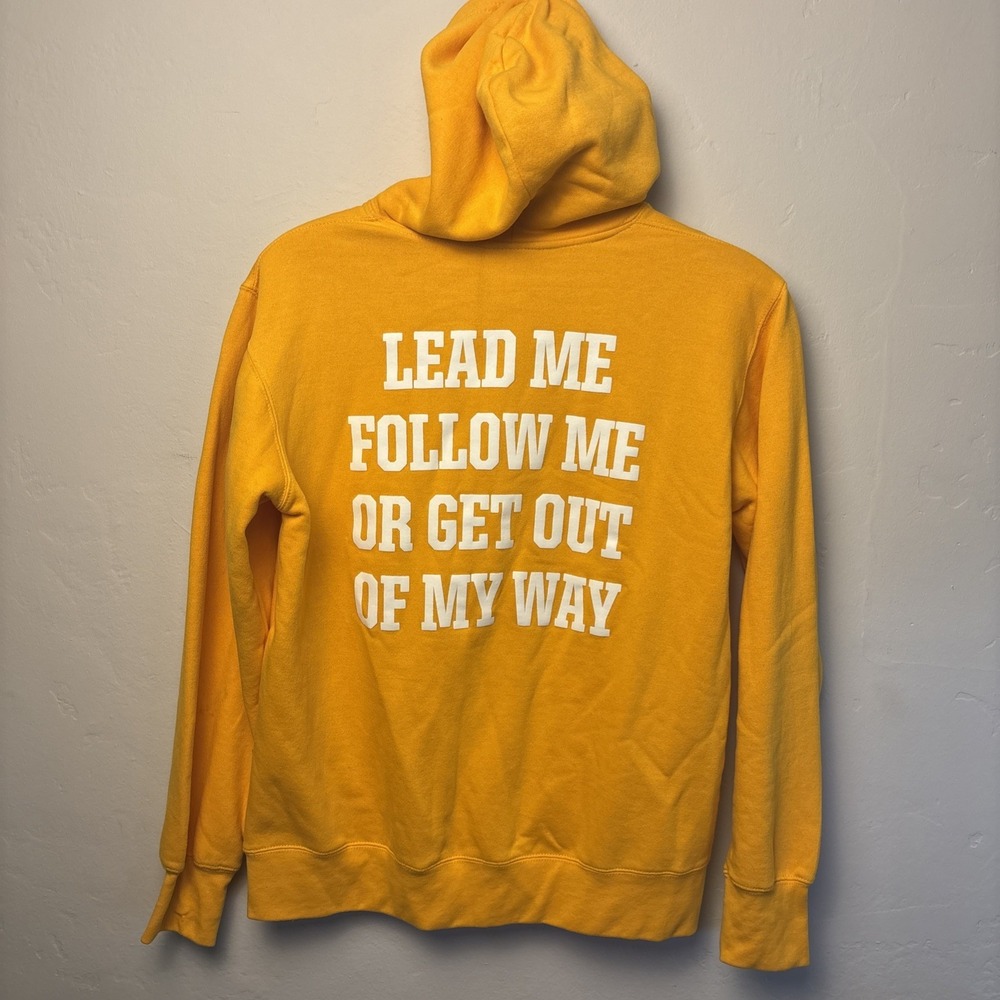 Crooks & Castles Hoodie Sweatshirt Mens L Yellow Pullover Professional Trouble